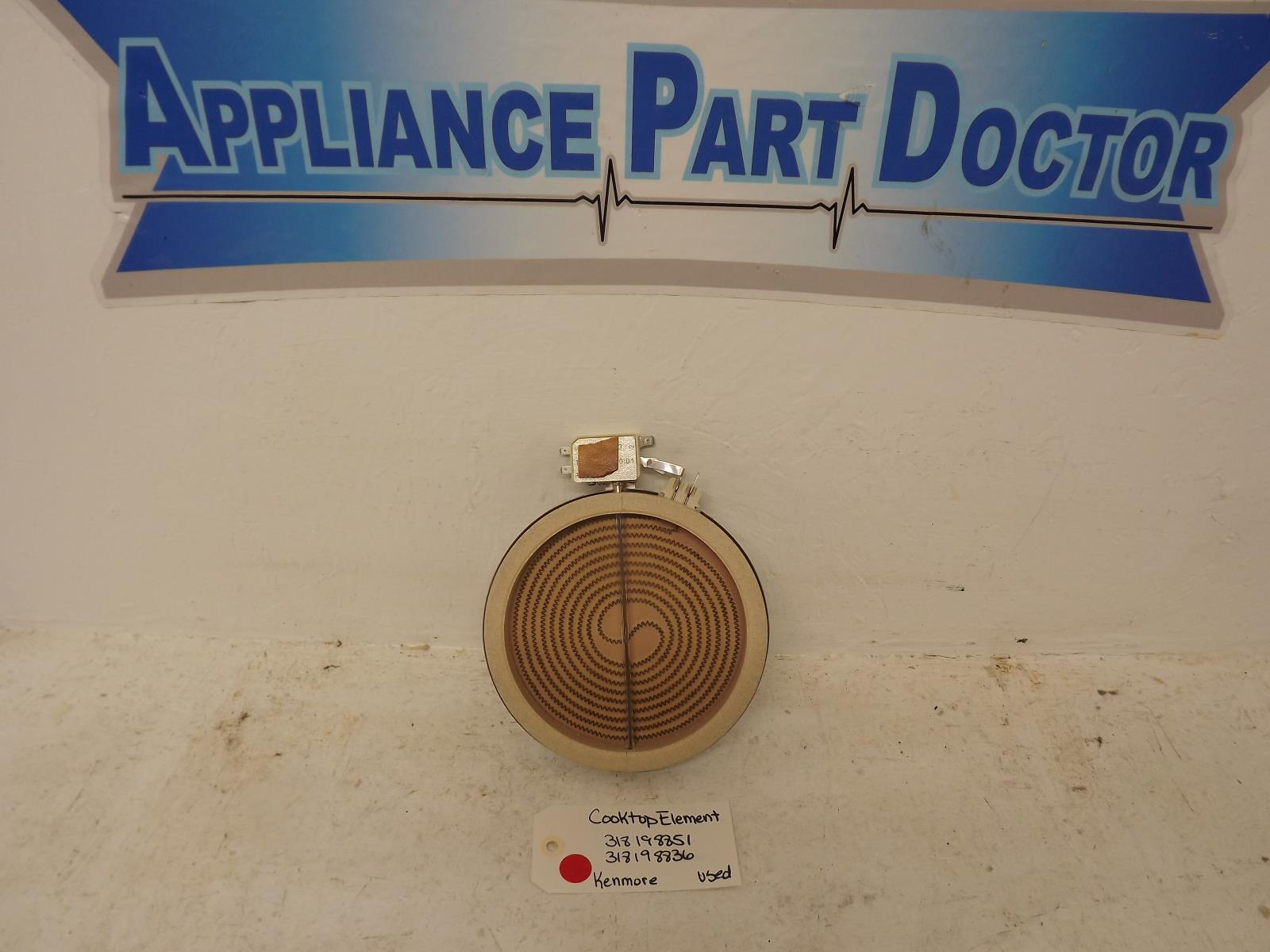 Kenmore Range 318198851 318198836 Cooktop Element Used Kenmore Range 318198851 318198836 Cooktop Element Used